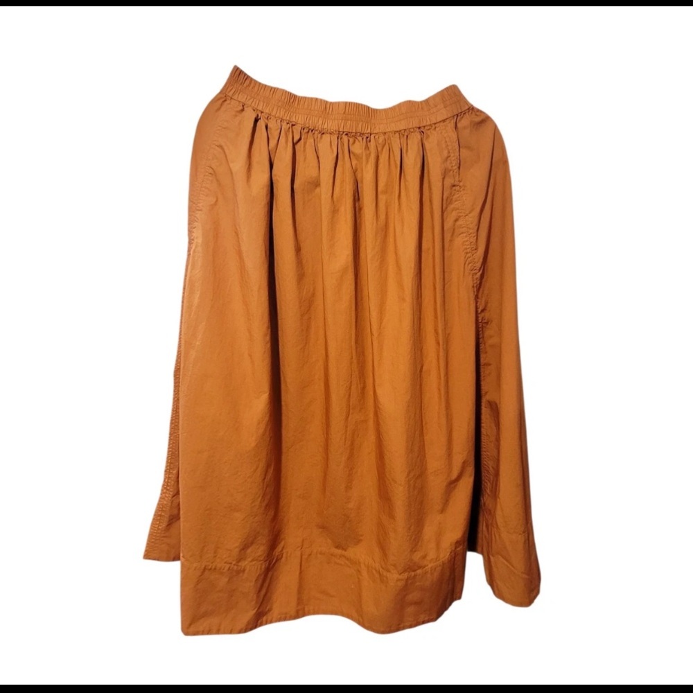 Alex Mill Women's copper poplin cotton medium midi A-Line Skirt